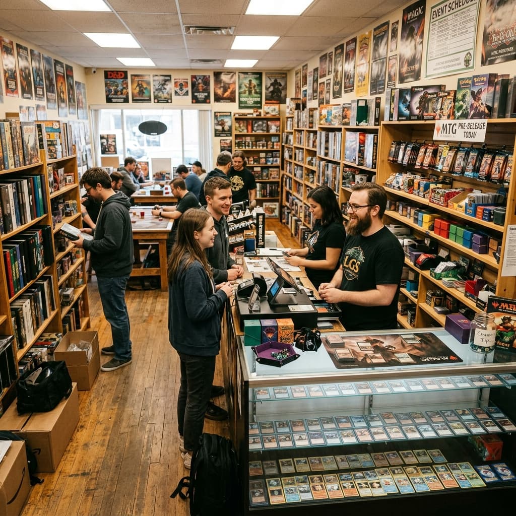 Local game store interior